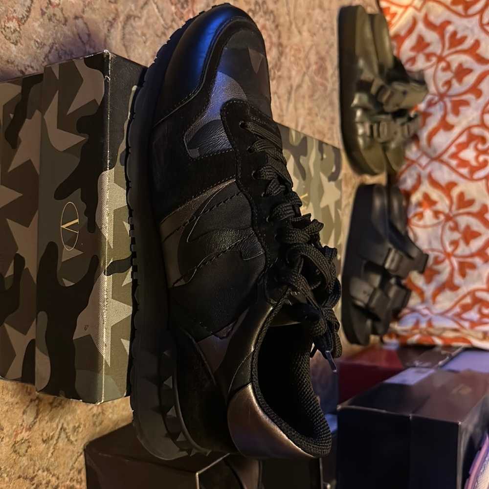 Valentino Rockrunner Sneakers, Size 43 camouflage motif